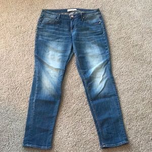 Low rise straight leg jeans